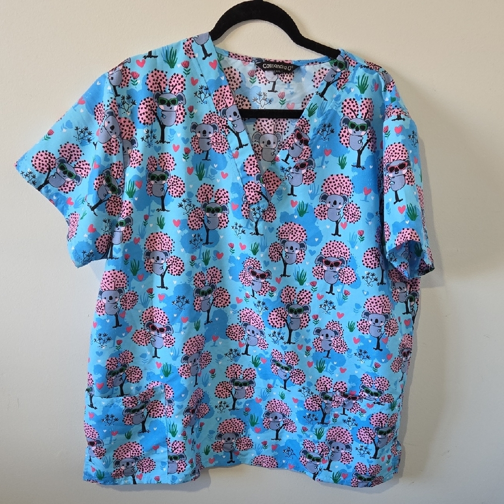 Ladies Cassandra O XXL Scrub Top